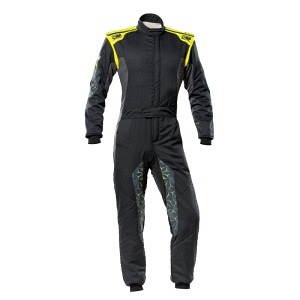 OMP - Racing Suit Tecnica Hybrid - Black-FluoYellow 