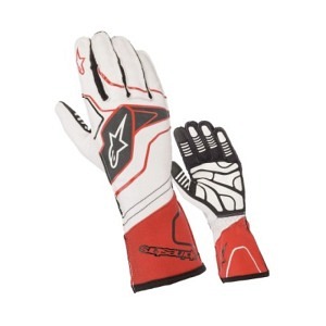Alpinestars Karting Gloves Tech-1 KX V2 White-Red-Black