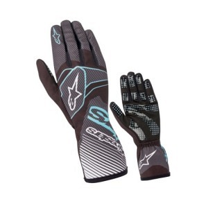 Alpinestars Karting Gloves Tech 1-K Race V2 Black-Blue-Carbon