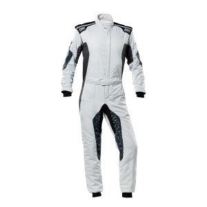 OMP - Tuta Racing Tecnica Hybrid – Argento-Nero
