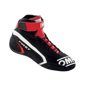 OMP Scarpe da pilota FIRST – Nero / Rosso