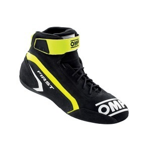 OMP Chaussures de pilote FIRST – Anthracite / Jaune néon