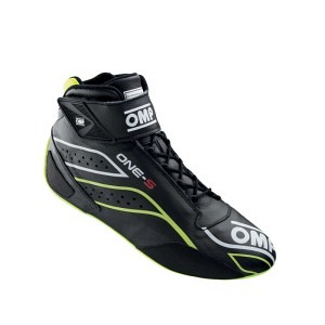 OMP ONE-S Fahrerschuh - Schwarz-Fluo Gelb