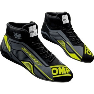 OMP Scarpe da pilota Sport – Nero / Giallo fluo