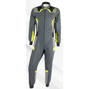 P1 Racing Suit PRO-R - Athracite-Mid Grey-Fluo Yellow