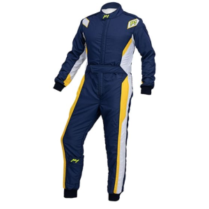 P1 - Racing Suit MID-LAP EVO - Dark Blue-Silver-Yellow