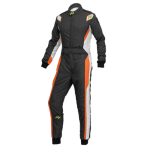 P1 - Racing Suit MID-LAP EVO - Anthracite-Silver-Orange