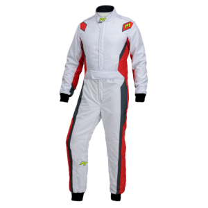 P1 - Racing Suit MID-LAP EVO - Silver-Red-Anthracite