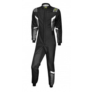 P1 Racing Suit PRO-SF - Black-Athracite-Silver