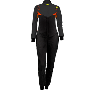 P1 - DIVA Women Racing Suit - Black-Anthracite-Orange