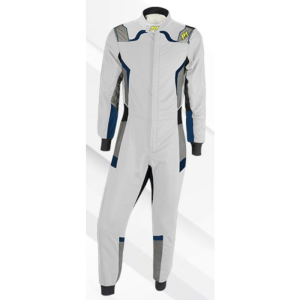 P1 Racing Suit PRO-R - Silver-Mid Grey-Dark Blue